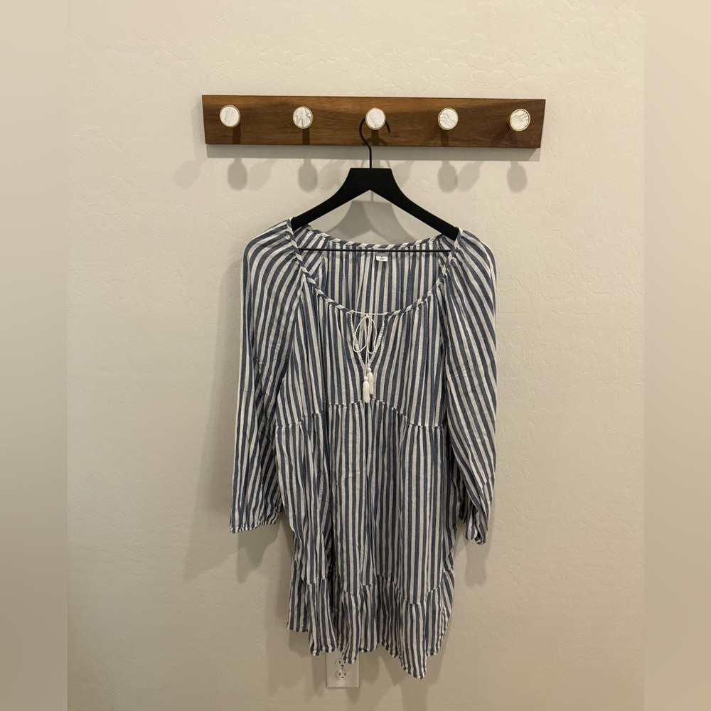 Old Navy Blue and White Striped Dress